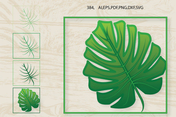 3D Multilayer Monstera Leaf Wall Art