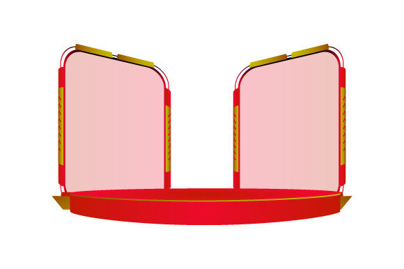 3d Rendering Modern Red Stage Pedestal