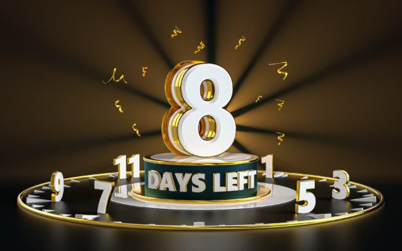 8 Days Left Promotional Background