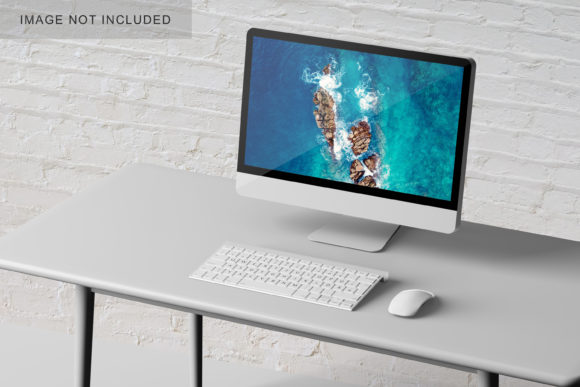 Computer Mockup V4: Elevating Your Design Portfolio with Realistic 3D Displays