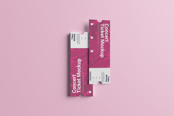 Elevate Your Design Presentations with a Professional Top View Ticket Mockup