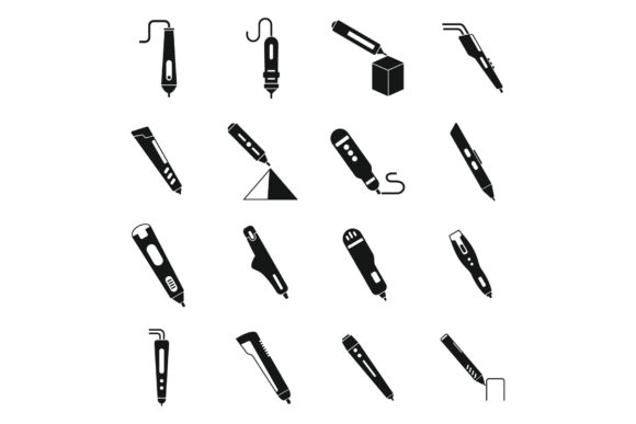 Evaluating the 3d Pen Icons Set, Simple Style for Modern Web Design Projects
