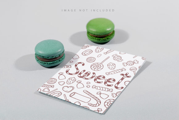 Green Macarons and Mockup Letter: Elevating Visual Identity with Precision