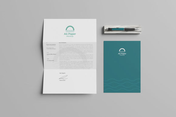 Mastering Professional Design Presentations with the A4 Zigzag A5 Paper Mockup