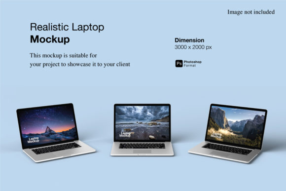 Realistic Laptop Mockup