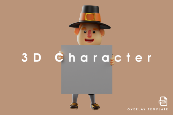 Thanksgiving Pilgrim Man Cartoon